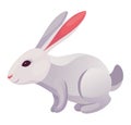 Rabbit animation icon. Bunny jump or running motion element for 2d game. Speed run hare animal, sprite sheet move Royalty Free Stock Photo