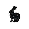 Rabbit badge silhouette