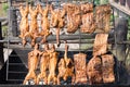 Rabbit barbecue in chinese in Sichuan mountains - China Royalty Free Stock Photo