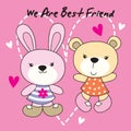 Rabbit and bear are best friend