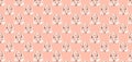 Rabbit beige, plush seamless pattern on a light background