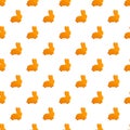 Rabbit biscuit pattern seamless vector