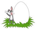 Rabbit or bunny blank copy space big egg isolated