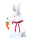 Rabbit Bunny holding carrot watercolor isolated on white background , Hand drawn character for Kids, Greeting Card , Cases design, Royalty Free Stock Photo