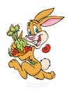 Rabbit Carrying Vegetables