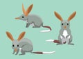 Cute Bilbies Cartoon Vector Illustration Royalty Free Stock Photo