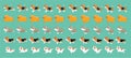Dog Harrier Chow Chow Bulldog Basset Hound Shih Tzu Walking Running Cartoon Vector Set