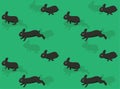 Rabbit Cartoon Mini Satin Seamless Wallpaper Background