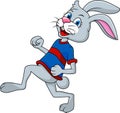 Rabbit cartoon running Royalty Free Stock Photo