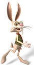 Rabbit cartoon running Royalty Free Stock Photo