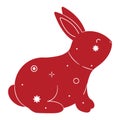 rabbit chinese zodiac Royalty Free Stock Photo
