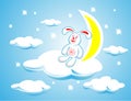 Rabbit on a cloud