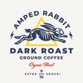 Rabbit coffee label design