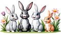Rabbit colors cartoon comic character animal