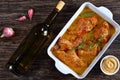 Rabbit Cooked with mustard and wine Royalty Free Stock Photo