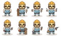 Cute cartoon of Sloth being a handyman Royalty Free Stock Photo