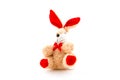 Rabbit doll on white background. Royalty Free Stock Photo
