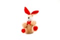 Rabbit doll on white background. Royalty Free Stock Photo