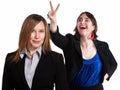 Rabbit Ears Gesture Royalty Free Stock Photo