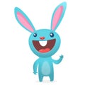 Rabbit or Easter Bunny cartoon character. Vector illustration. Royalty Free Stock Photo