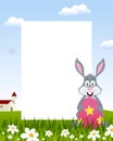 Rabbit with Easter Egg Vertical Frame Royalty Free Stock Photo