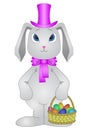 Rabbit with Easter eggs Royalty Free Stock Photo