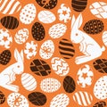 Rabbit and eggs background