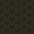 Rabbit face and carrot pattern background Royalty Free Stock Photo