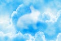 Rabbit fancy cloud in the sky background