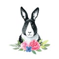 Rabbit with flowers