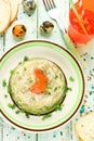 Rabbit galantine aspic with carrot bunny for Easter Royalty Free Stock Photo