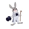 Rabbit gentleman Royalty Free Stock Photo