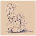 Rabbit with a gift