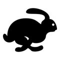 Rabbit hare concept speed icon black color illustration flat style simple image