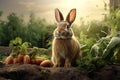 Rabbit, hare, pet and animal, agriculture and nature