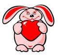 Rabbit and heart