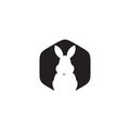 Rabbit home logo design template