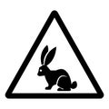 Rabbit Hunter Area Symbol Sign, Vector Illustration, Isolate On White Background Label. EPS10