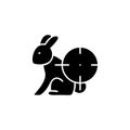 Rabbit, hunter icon. Simple glyph, flat of adventure icons for ui and ux, website or mobile application