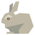 Rabbit icon. Bunny symbol. Hare animal in polygonal style