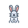 Color illustration icon for Rabbit, coney and furry Royalty Free Stock Photo