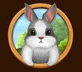 Rabbit icon with frame