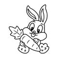 Rabbit icon in thin line style Royalty Free Stock Photo