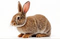 Rabbit isolated, cut out on white background Royalty Free Stock Photo