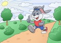 Rabbit is jogging in park 2