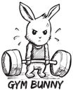 Cute gym bunny lifting weight