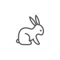 Rabbit line icon on white background