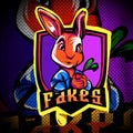 rabbit logo for game squad, fakes esport Royalty Free Stock Photo