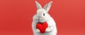 Rabbit in love, AI generated Royalty Free Stock Photo