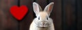 Rabbit in love, AI generated Royalty Free Stock Photo